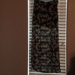 Long floral skirt